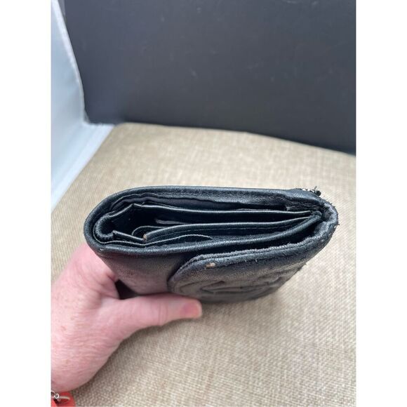 Vintage Channel Black Leather Wallet Women’s Unisex Good Condition Read Details - Picture 4 of 16